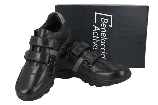 Benelaccio Boys' Leather Moc Toe Velcro Casual Shoes - view 8